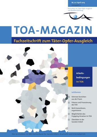 TOA-Magazin Deckblatt, verpixelter Farbverlauf