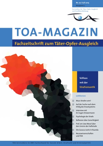 TOA-Magazin Deckblatt, verpixelter Farbverlauf