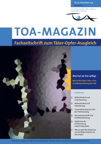 TOA-Magazin Deckblatt, verpixelter Farbverlauf