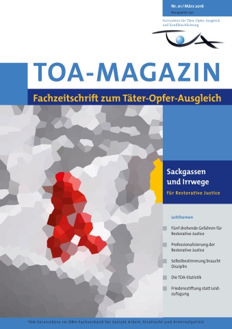 TOA-Magazin Deckblatt, verpixelter Farbverlauf