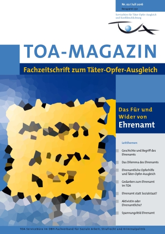 TOA-Magazin Deckblatt, verpixelter Farbverlauf