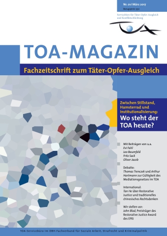 TOA-Magazin Deckblatt, verpixelter Farbverlauf