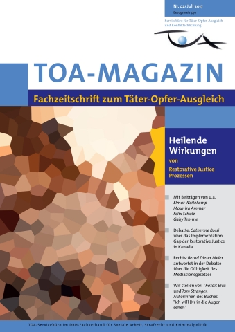 TOA-Magazin Deckblatt, verpixelter Farbverlauf