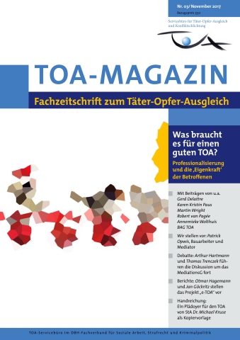 TOA-Magazin Deckblatt, verpixelter Farbverlauf