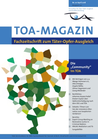 TOA-Magazin Deckblatt, verpixelter Farbverlauf