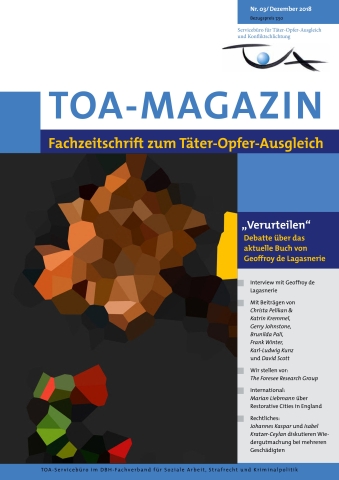 TOA-Magazin Deckblatt, verpixelter Farbverlauf