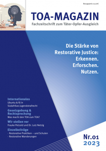 Cover des Magazins: blauer Hintegrund und Titel in weißer Schrift