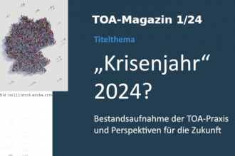 Titelbild TOA-Magazin 1/24 mit dem Thema: "Krisenjahr" 2024?