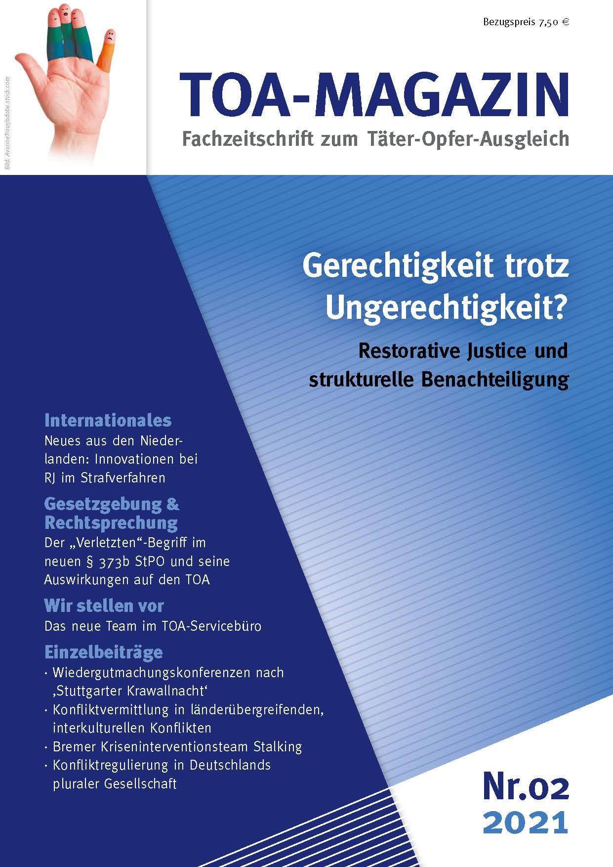 Cover des TOA-Magazins 1/2021